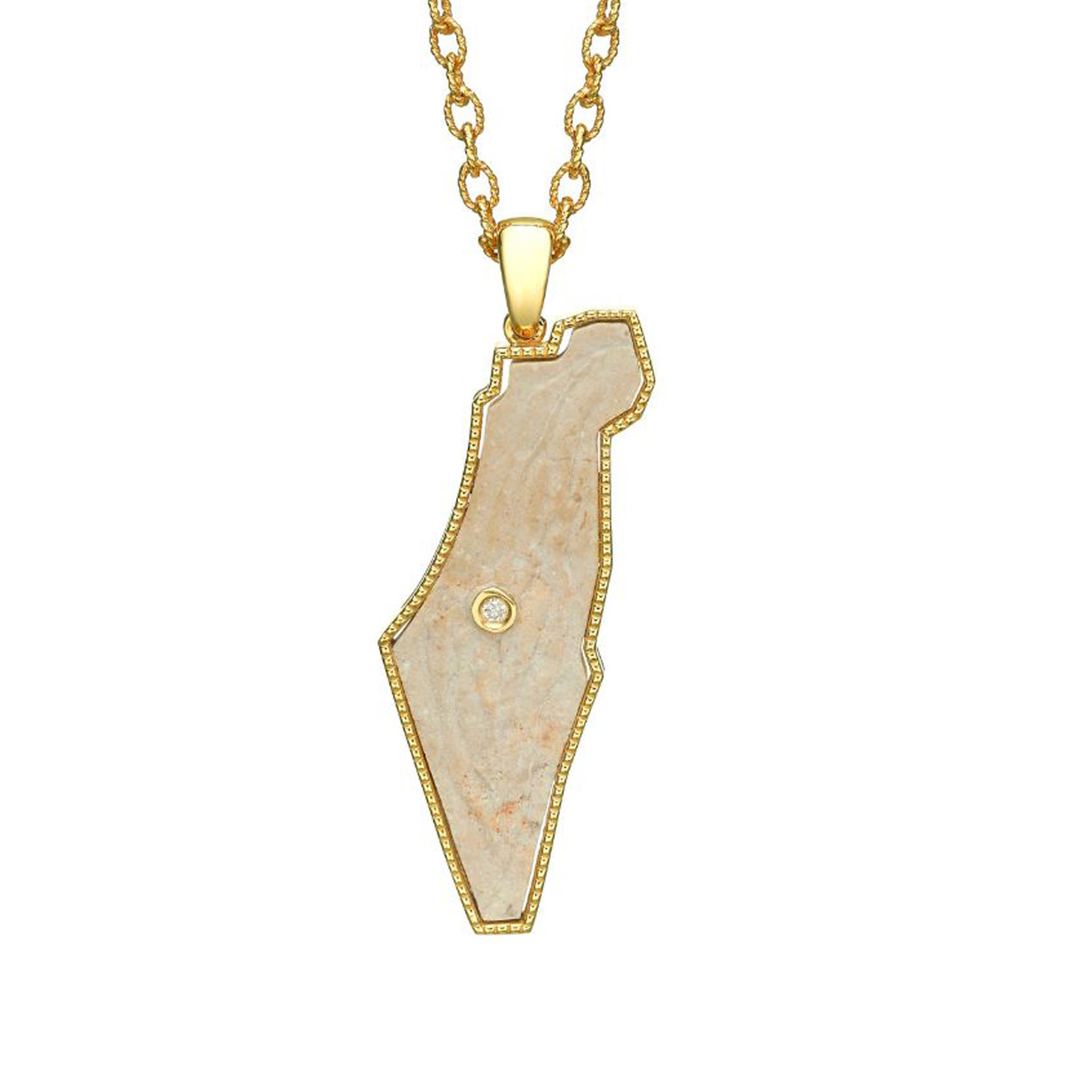 Map of Israel pendant